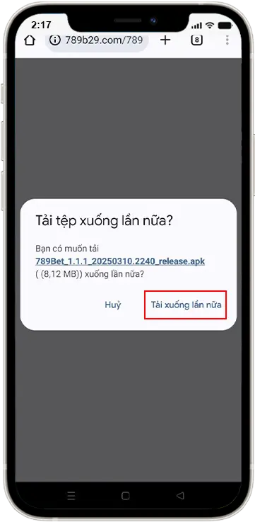 Bước 4: Chọn ''Cài Đặt''. Sau đó đăng nhập App, chúc quý khách cược to thắng lớn cùng 789BET